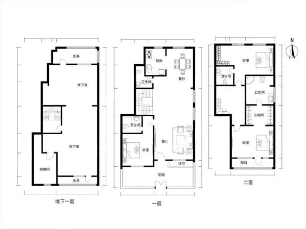 龙湖双珑原著住宅 01户型图:空间布局图