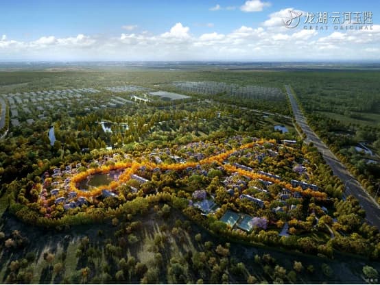 龙湖·云河玉陛项目鸟瞰效果图